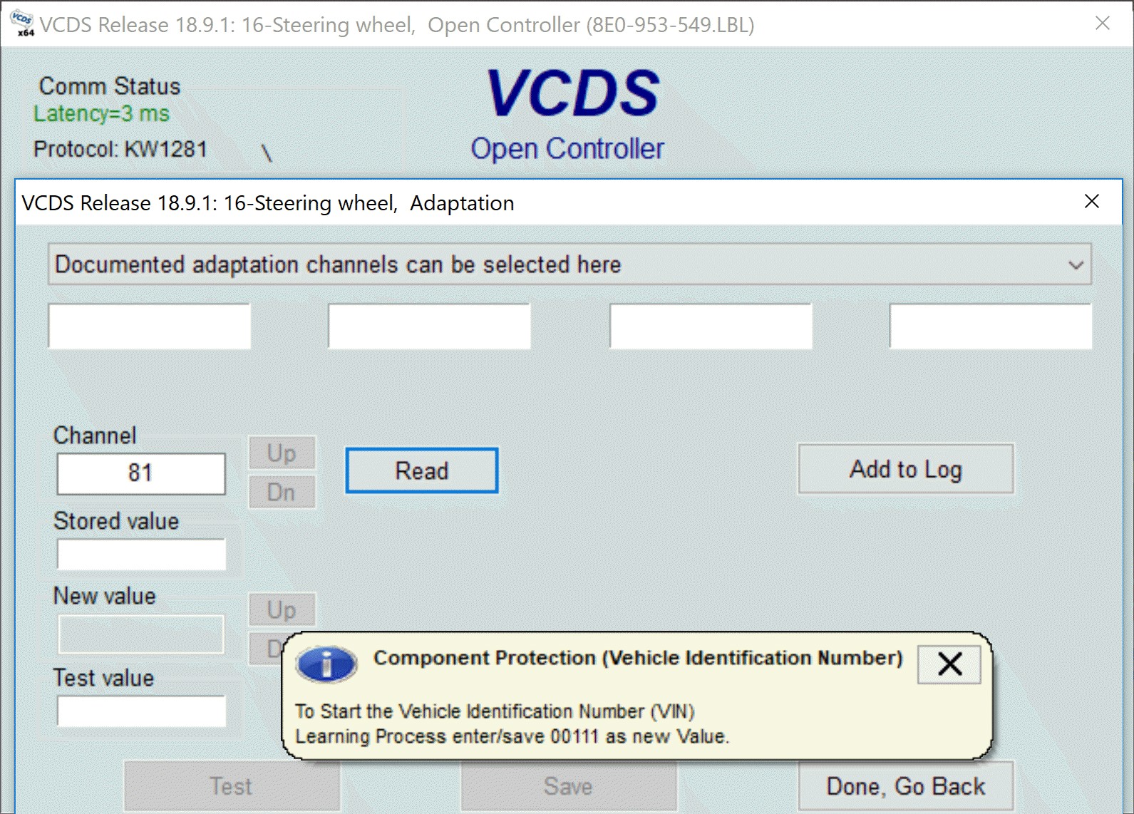 VCDS Interface