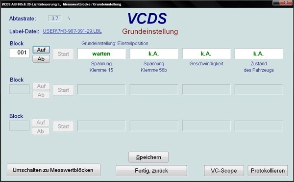 VCDS Software Interface
