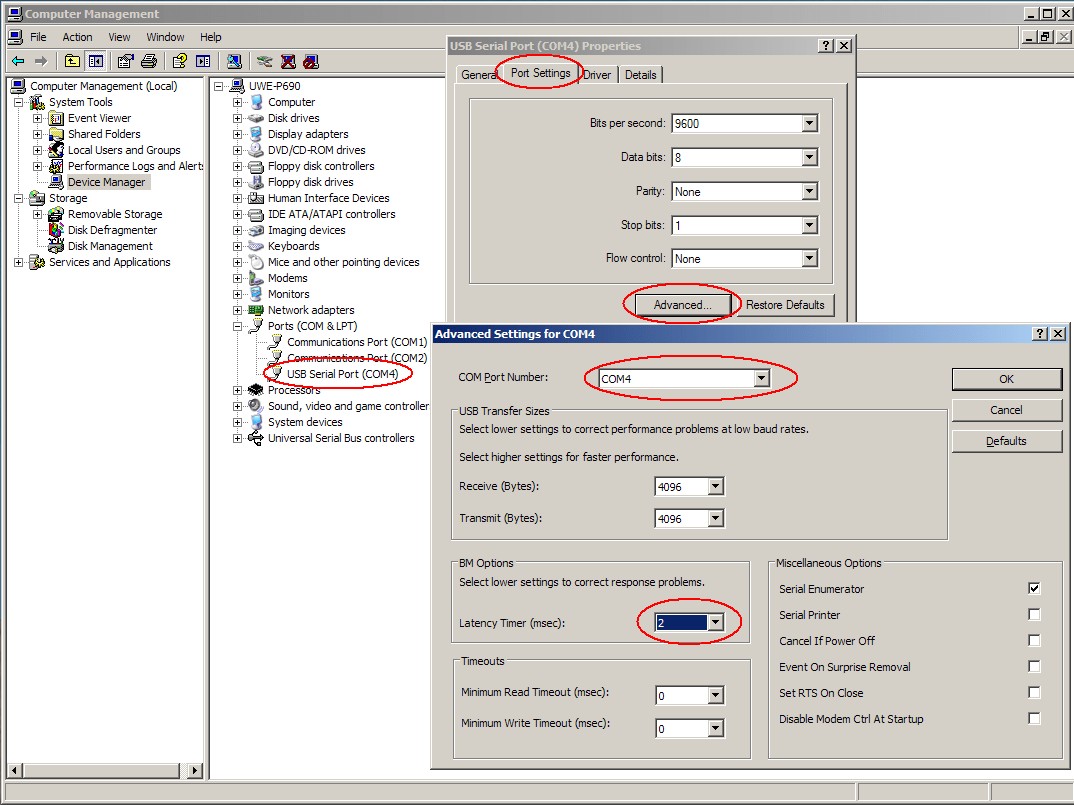 FTDI Chip Configuration