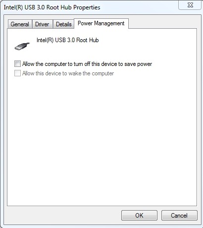 USB Root Hub Power Management