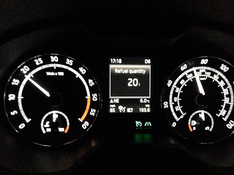 Enabling Refuel Quantity Display Skoda Kodiaq