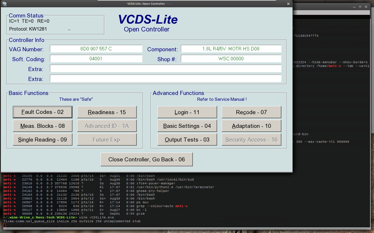 VCDS Interface on Linux