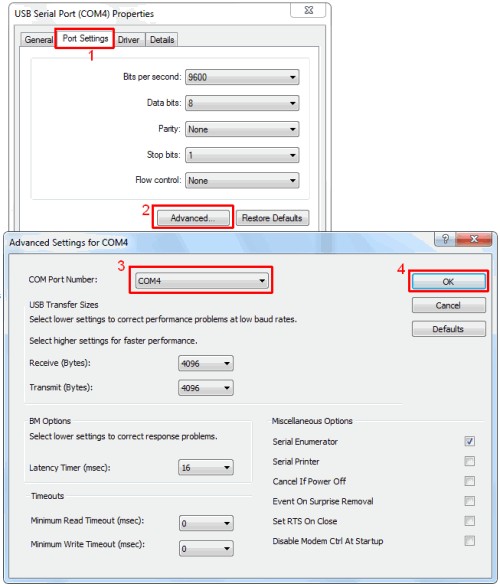 Changing VCDS 409.1 COM Port Number on Windows 8