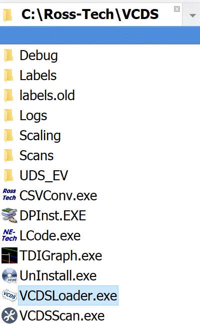 VCDS Folder Location